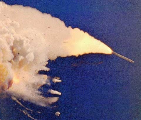 Photo:  The Space Shuttle Challenger Accident. 28.Jan.1986